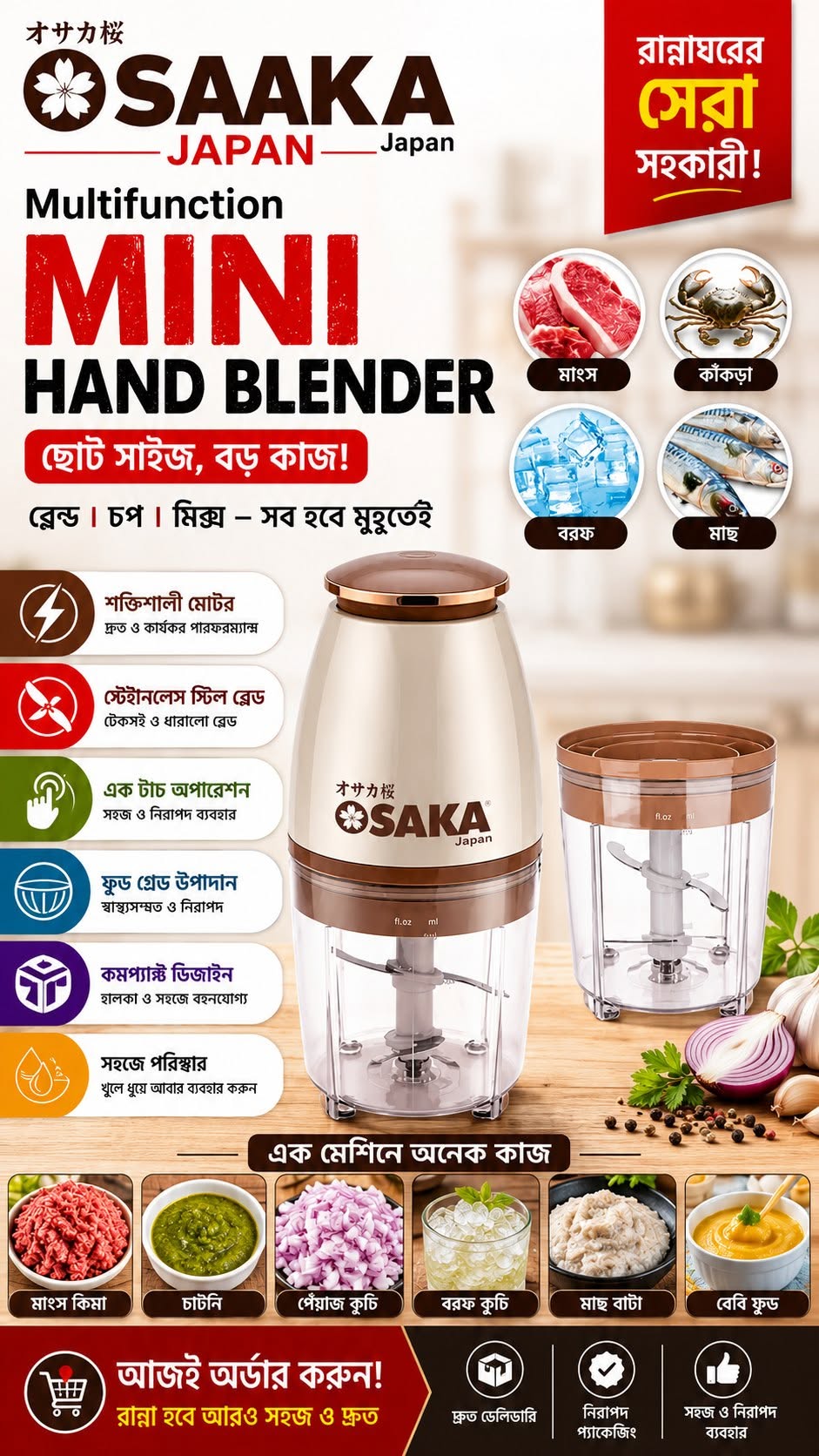 FB_IMG_1785076380985 OSAKA Multifunction Mini Hand Blender - Image 1